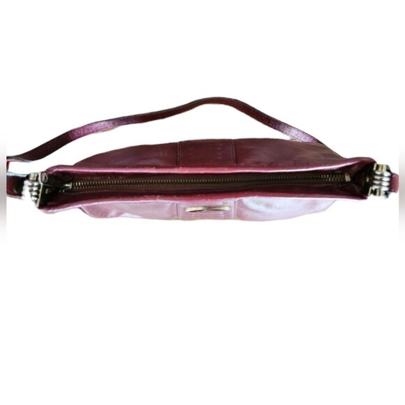 Etienne Aigner Vintage Burgundy Leather Shoulder Bag Purse Minimalist Classic - Picture 9 of 10